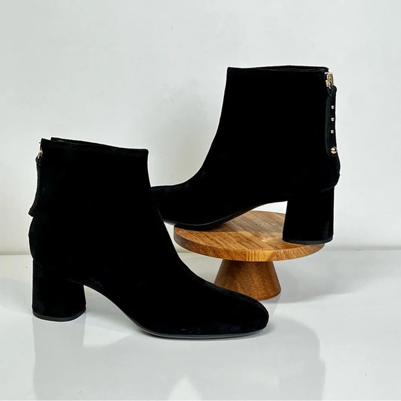AGL‎ Black suede OLGA block heeled booties size 37/6.5-7US. - Picture 2 of 9